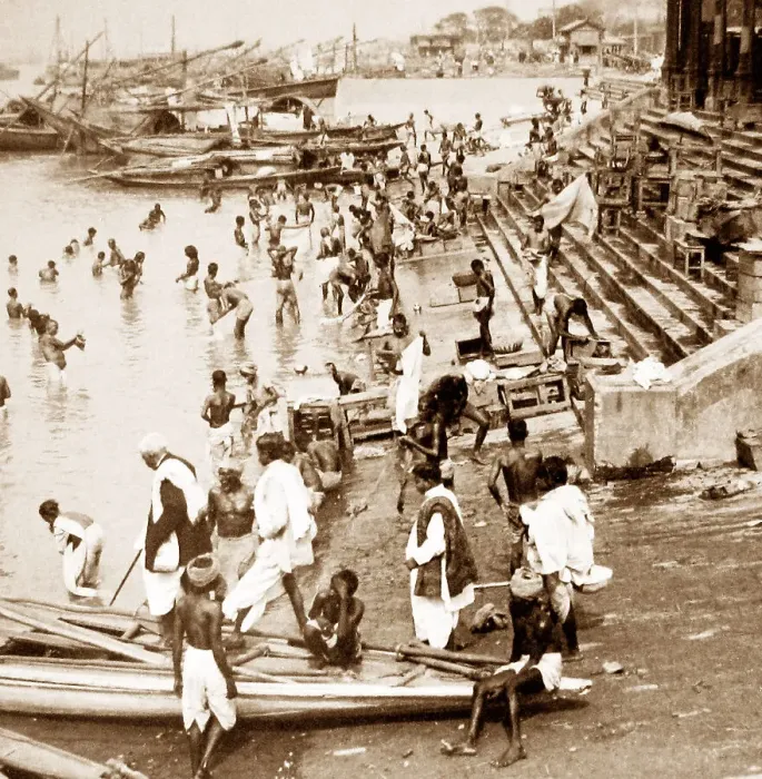 Framed Print : India - Calcutta Howrah Bridge early 1900s Framed Print : India - Calcutta Howrah Bridge early 1900s