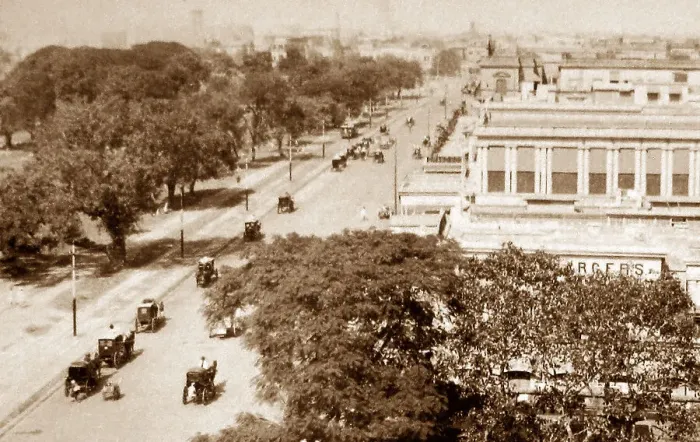 Framed Print : India - Chowringhee Road Calcutta early 1900s Framed Print : India - Chowringhee Road Calcutta early 1900s