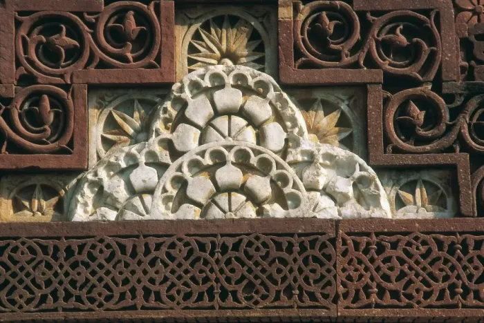 Framed Print : INDIA. DELHI. Delhi. Ornamental detail of Framed Print : INDIA. DELHI. Delhi. Ornamental detail of