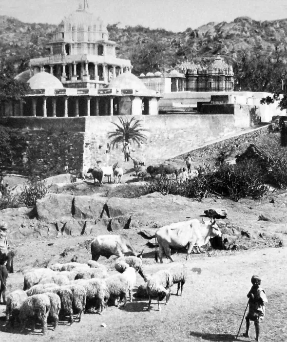 Framed Print : India - Dilwarra Mount Abu Jain Temple early 1900s Framed Print : India - Dilwarra Mount Abu Jain Temple early 1900s