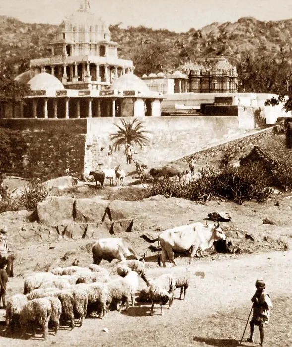 Framed Print : India - Dilwarra Mount Abu Jain Temple early 1900s Framed Print : India - Dilwarra Mount Abu Jain Temple early 1900s