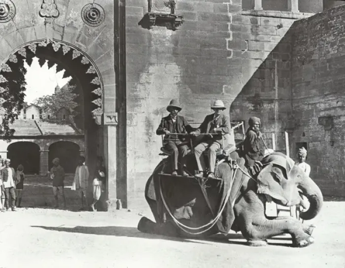 Framed Print : India - Elephant travelling - the start, Gwalior Framed Print : India - Elephant travelling - the start, Gwalior