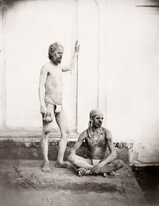 Framed Print : India - fakirs, holy men, Shepherd and Robertson, 1860 s Framed Print : India - fakirs, holy men, Shepherd and Robertson, 1860 s