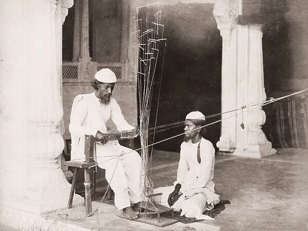 India - gold lace maker, Shepherd and Robertson, 1860s