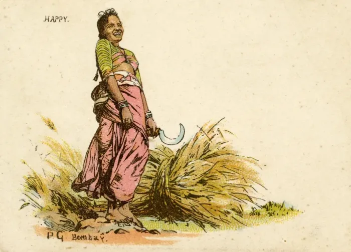 Framed Print : India - A happy country girl Framed Print : India - A happy country girl