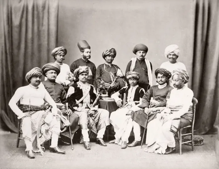 Framed Print : India - Maharajah of Bhownuggur Bhavnagar 1860s Framed Print : India - Maharajah of Bhownuggur Bhavnagar 1860s