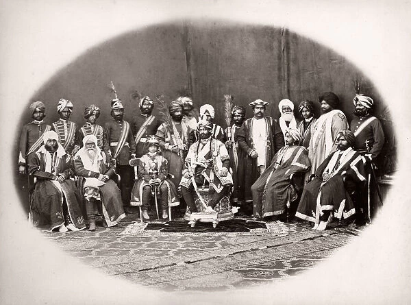 India the Maharajah of Rana of Thellawar and suite 1860s