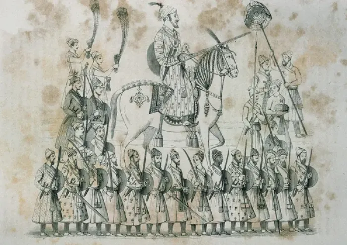 Framed Print : India. Maratha Empire. Founded by King Shivaji. Engraving Framed Print : India. Maratha Empire. Founded by King Shivaji. Engraving