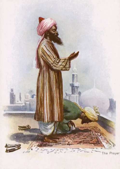 Framed Print : India - Two Muslims at prayer - rooftop Framed Print : India - Two Muslims at prayer - rooftop