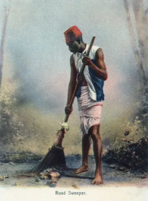 Framed Print : India - Road Sweeper Framed Print : India - Road Sweeper