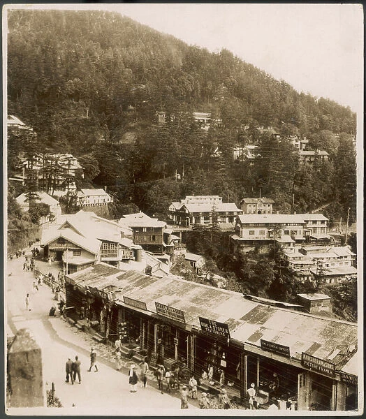 India / Simla 1930S. The city of Simla, India literally hangs on the mountain side
