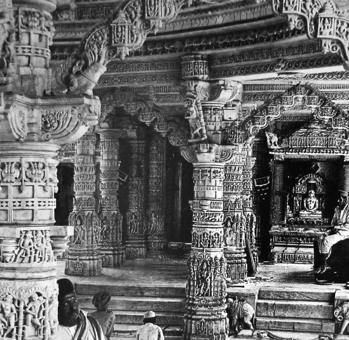 Framed Print : India - Temple of Vimalah Sah Mount Abu early 1900s Framed Print : India - Temple of Vimalah Sah Mount Abu early 1900s