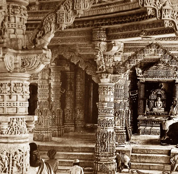 Framed Print : India - Temple of Vimalah Sah Mount Abu early 1900s Framed Print : India - Temple of Vimalah Sah Mount Abu early 1900s