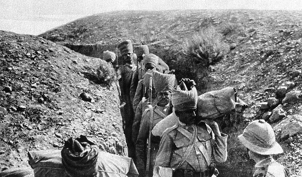 Indian army in the trenches of Mesopotamia during WWI