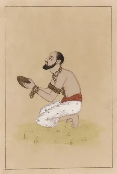 Framed Print : Indian Ascetic Begs Framed Print : Indian Ascetic Begs