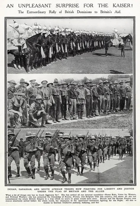 Framed Print : Indian, Canadian and South Africa Troops Fighting 1914 Framed Print : Indian, Canadian and South Africa Troops Fighting 1914
