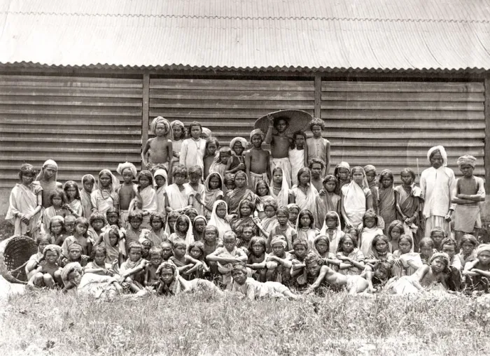 Framed Print : Indian children, tea estate or school, c. 1880 s Framed Print : Indian children, tea estate or school, c. 1880 s