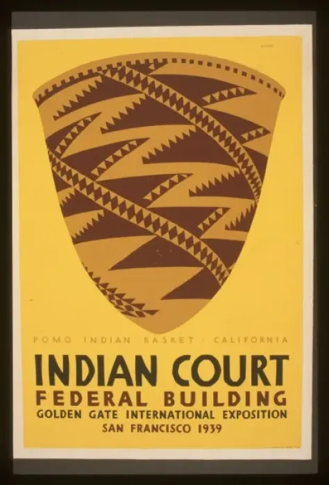 Framed Print : Indian court, Federal Building, Golden Gate International Ex Framed Print : Indian court, Federal Building, Golden Gate International Ex