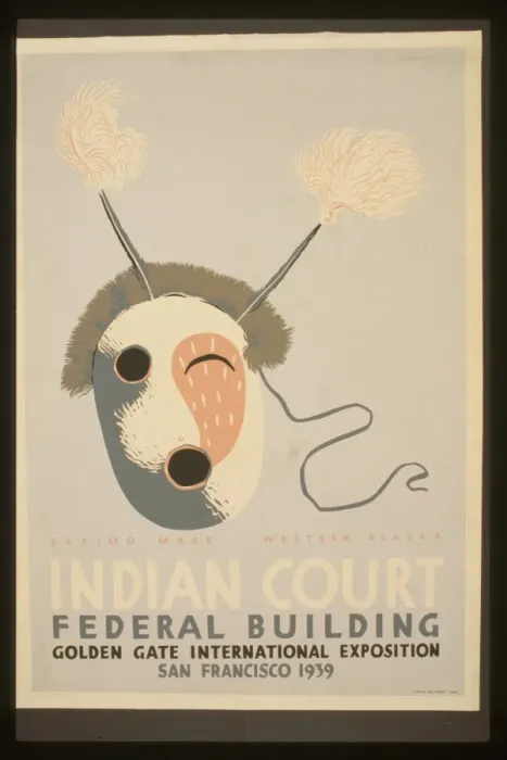 Framed Print : Indian court, Federal Building, Golden Gate International Ex Framed Print : Indian court, Federal Building, Golden Gate International Ex