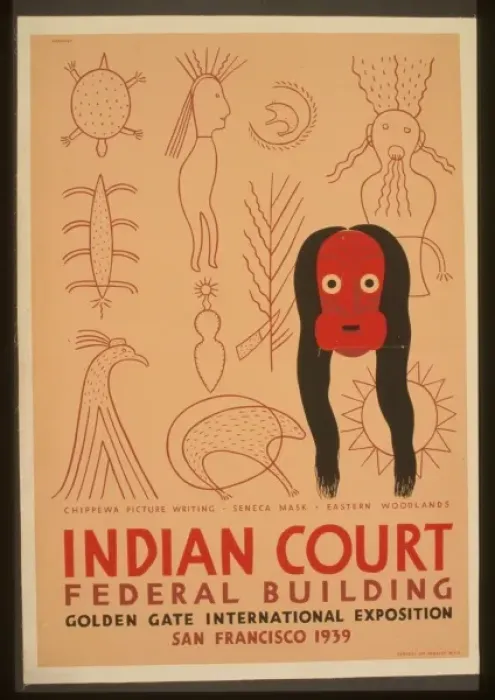 Framed Print : Indian court, Federal Building, Golden Gate International Ex Framed Print : Indian court, Federal Building, Golden Gate International Ex