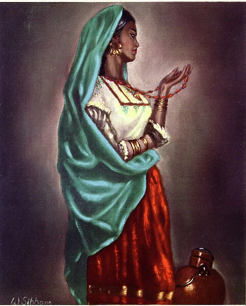 Indian Elegance, painting by W Sibbons