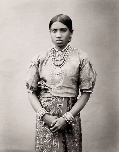 Indian girl with jewellery, necklaces and bangles, India