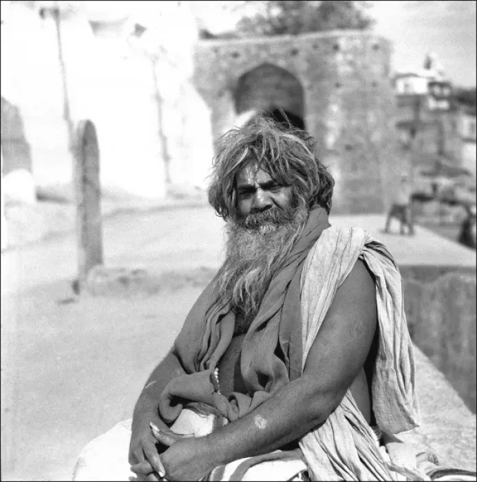 Framed Print : Indian Holy Man at Varanasi - River Ganges Framed Print : Indian Holy Man at Varanasi - River Ganges
