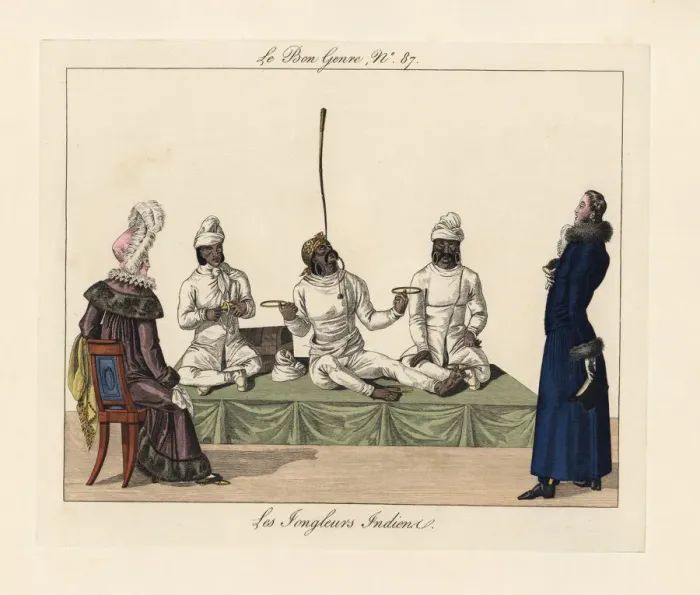 Framed Print : Indian jugglers in Paris, 1816 Framed Print : Indian jugglers in Paris, 1816