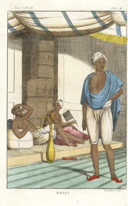 Framed Print : Indian men with hookah pipe and fan relaxing Framed Print : Indian men with hookah pipe and fan relaxing