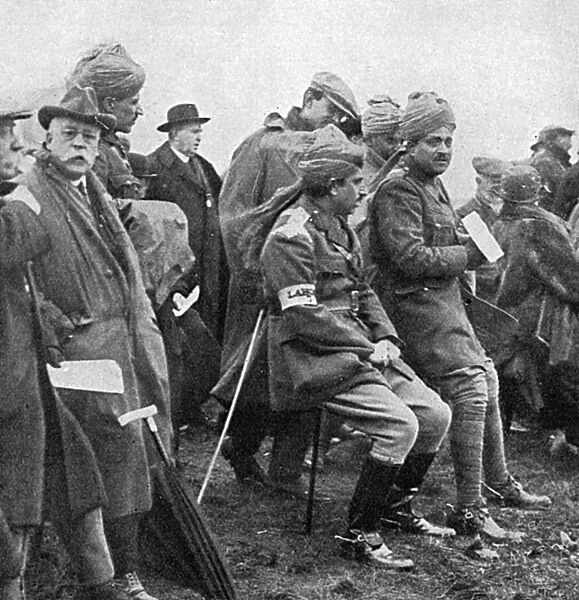 Indian officers at the Waterloo cup, WW1