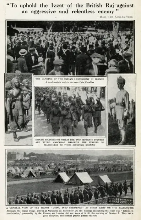 Framed Print : Indian troops arriving in France, WW1 Framed Print : Indian troops arriving in France, WW1