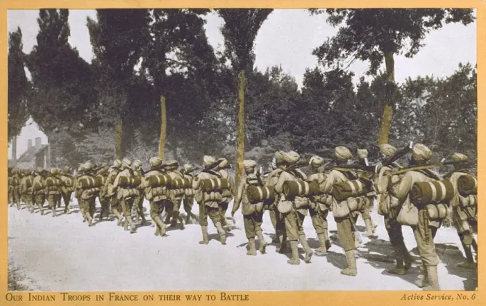 Framed Print : Indian Troops in France en route to the front - WWI Framed Print : Indian Troops in France en route to the front - WWI