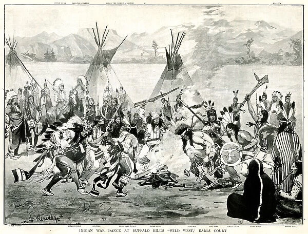 Indian War Dance at Buffalo Bills Wild West Show