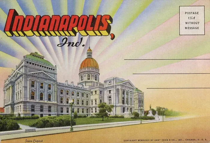 Framed Print : Indianapolis, Indiana, USA Date: 1936 Framed Print : Indianapolis, Indiana, USA Date: 1936