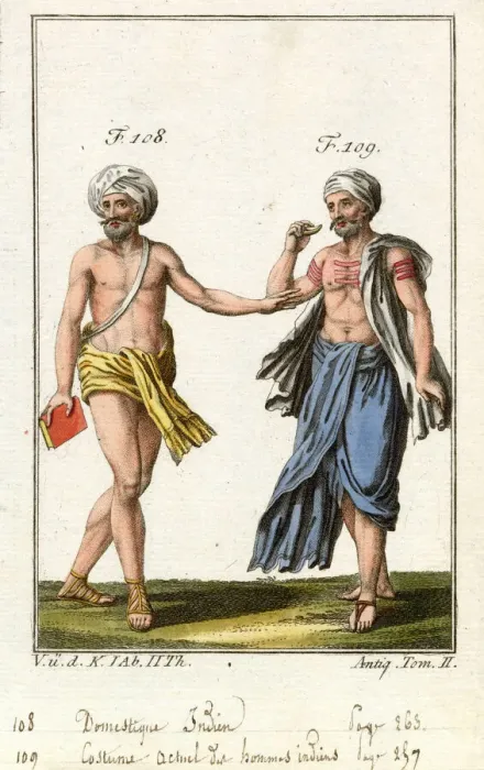 Framed Print : Two Indians : the one on the left is a Brahman Framed Print : Two Indians : the one on the left is a Brahman