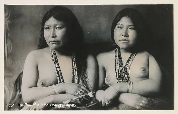 Two Indigenous Alaskan Women Twins - Two Indigenous Alaskan native Women we...