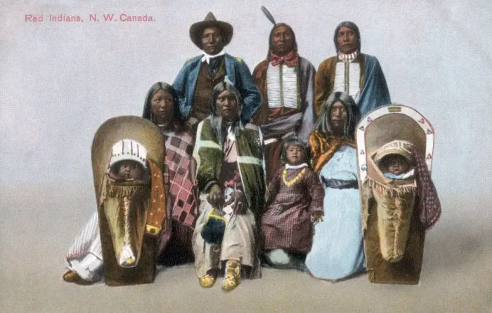 Framed Print : Indigenous tribal family of North West Canada Framed Print : Indigenous tribal family of North West Canada