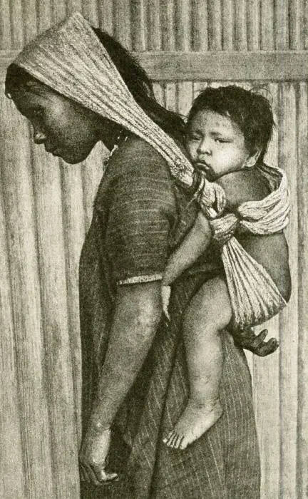 Framed Print : Indigenous woman and baby, Brazil Framed Print : Indigenous woman and baby, Brazil