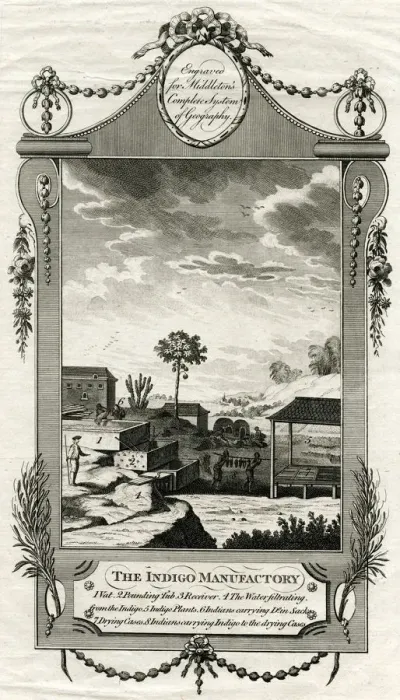 Framed Print : Indigo manufactory in India Framed Print : Indigo manufactory in India