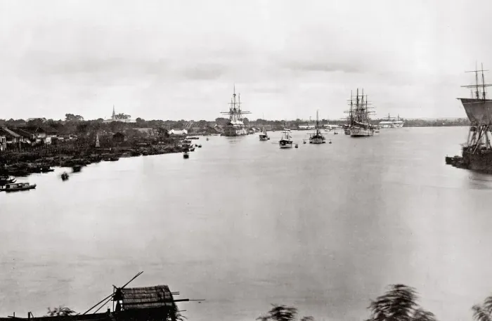 Framed Print : Indochina Vietnam harbour at Saigon Ho Chi Minh City Framed Print : Indochina Vietnam harbour at Saigon Ho Chi Minh City