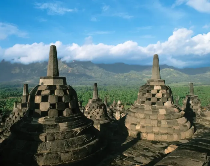 Framed Print : Indonesia. Central Java. Magelang. Borobudur. Stupas Framed Print : Indonesia. Central Java. Magelang. Borobudur. Stupas