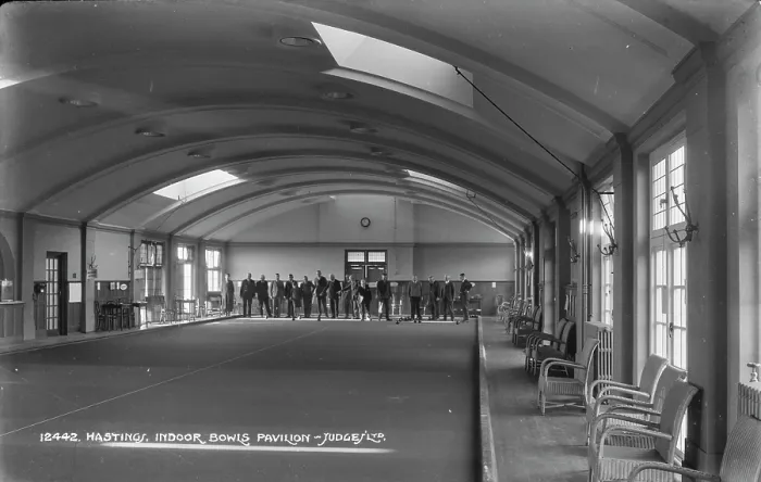 Framed Print : Indoor Bowls Pavilion in Hastings Framed Print : Indoor Bowls Pavilion in Hastings