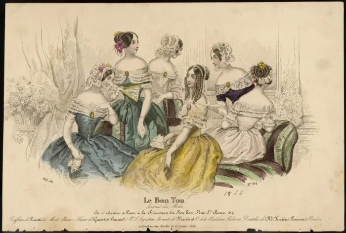 Framed Print : Indoor Dresses 1846 Framed Print : Indoor Dresses 1846