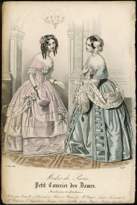 Framed Print : Indoor Dresses 1847 Framed Print : Indoor Dresses 1847