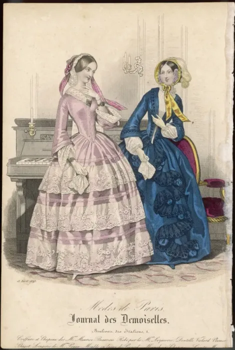 Framed Print : Indoor Dresses 1848 Framed Print : Indoor Dresses 1848