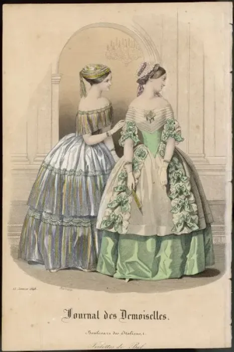Framed Print : Indoor Dresses 1848 Framed Print : Indoor Dresses 1848