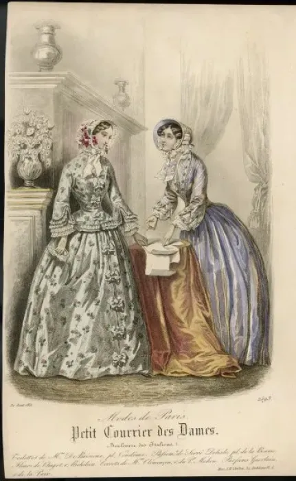 Framed Print : Indoor Dresses 1851 Framed Print : Indoor Dresses 1851