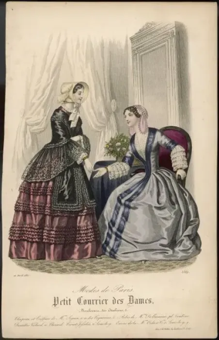 Framed Print : Indoor Dresses 1851 Framed Print : Indoor Dresses 1851