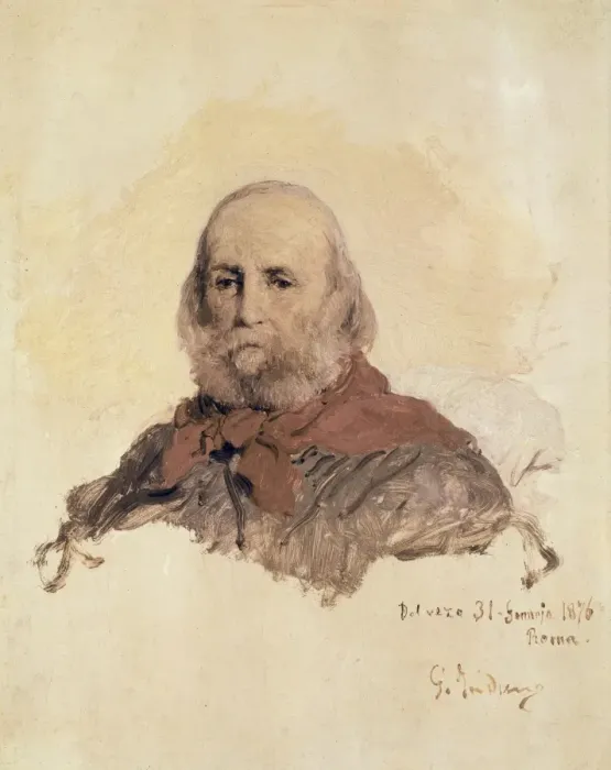 Framed Print : INDUNO, Girolamo (1825-1890). Portrait of Giuseppe Framed Print : INDUNO, Girolamo (1825-1890). Portrait of Giuseppe
