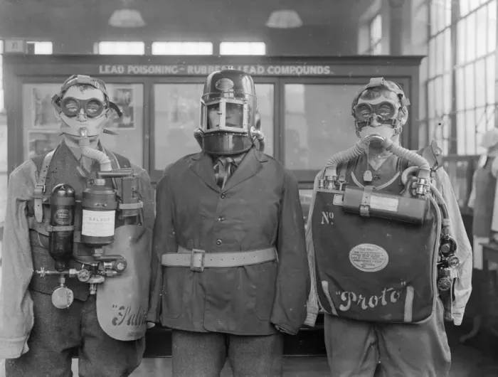 Framed Print : Industrial Gas Masks Framed Print : Industrial Gas Masks